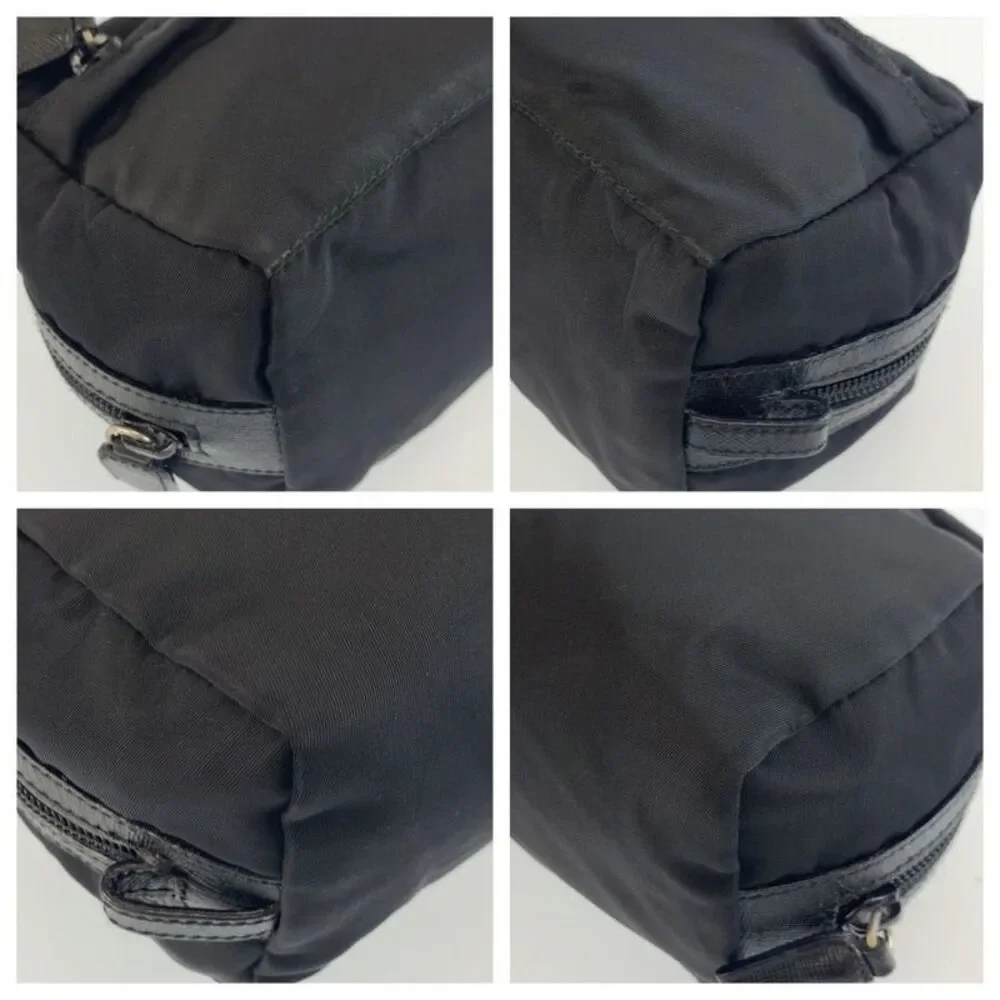Prada Tessuto Triangle Logo Clutch